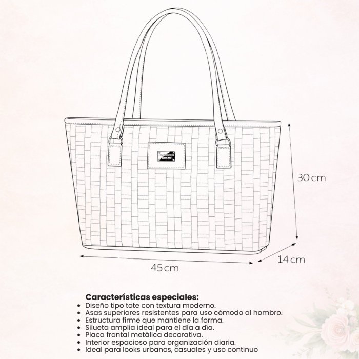 Bolsa tote moderna – ideal para trabajo y día a día