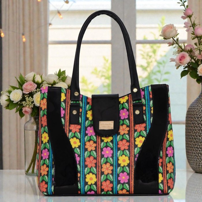 Bolsa flores casual elegante – ideal para oficina y uso diario
