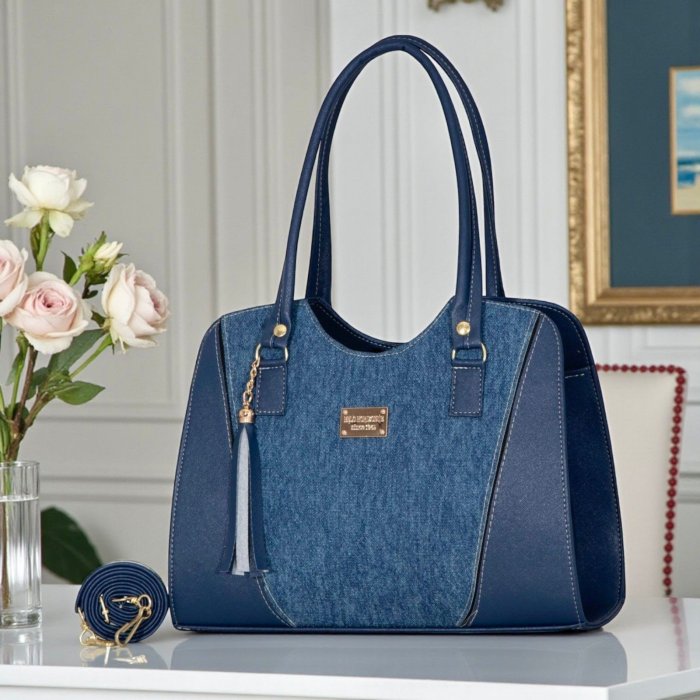 Bolsa mezclilla de hombro elegante – ideal para oficina y uso diario
