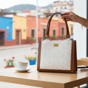 Bolsa blanca de mano moderna – ideal para uso diario y salidas