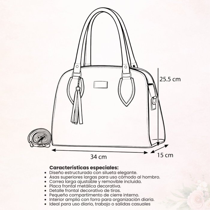 Bolsa de mano negra elegante – ideal para uso diario y oficina