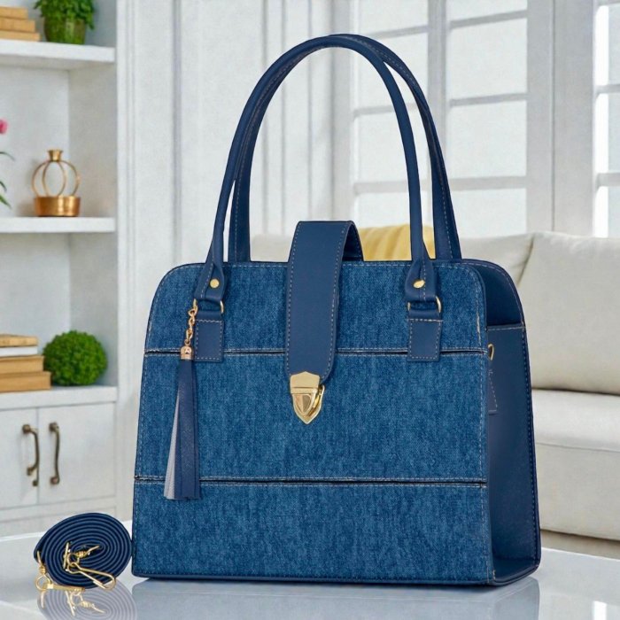 Bolsa de mano mezclilla elegante – ideal para oficina y uso diario