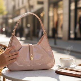 Bolsa charol beige – ideal para salidas y eventos