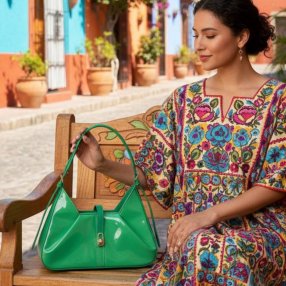 Bolsa charol verde – ideal para salidas y eventos