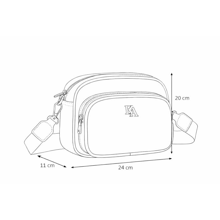 Bolsa crossbody rosa compacta – ideal para uso diario