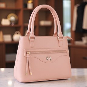 Bolso rosa Liso Con Jaladera Doble Compartimento KA