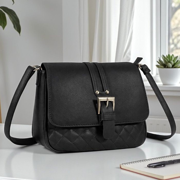 Crossbody negra moderna – ideal para uso diario y salidas