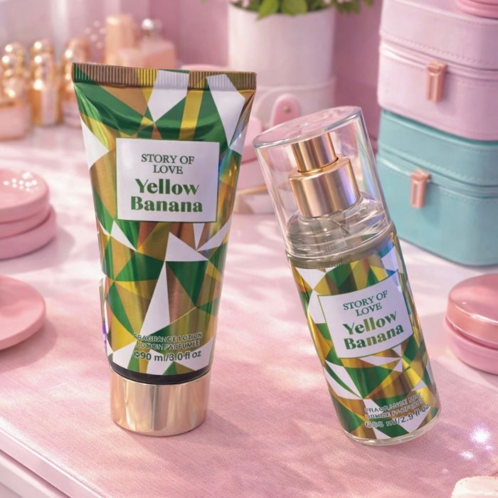 Set de fragancia y loción corporal Yellow Banana – dúo perfumado
