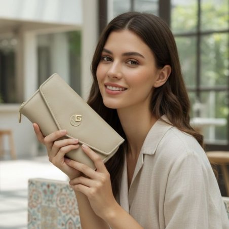 Cartera tipo sobre para dama, elegante y práctica