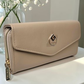 Cartera apricot tipo sobre para dama, elegante y práctica