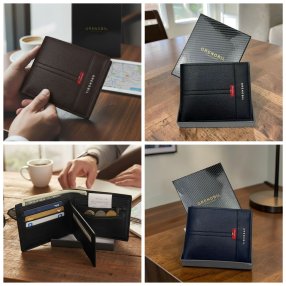 Paquete de 4 carteras para caballero, elegantes y funcionales