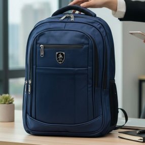 Mochila amplia con múltiples compartimentos, ideal para escuela o trab