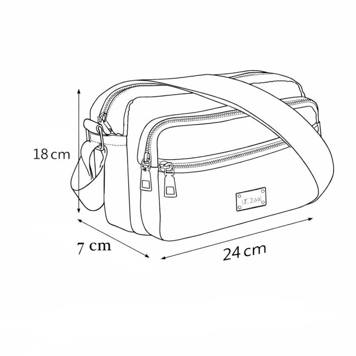 Bolso crossbody compacto con múltiples compartimentos