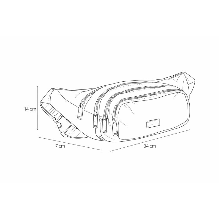 Cangurera crossbody para dama con múltiples compartimentos