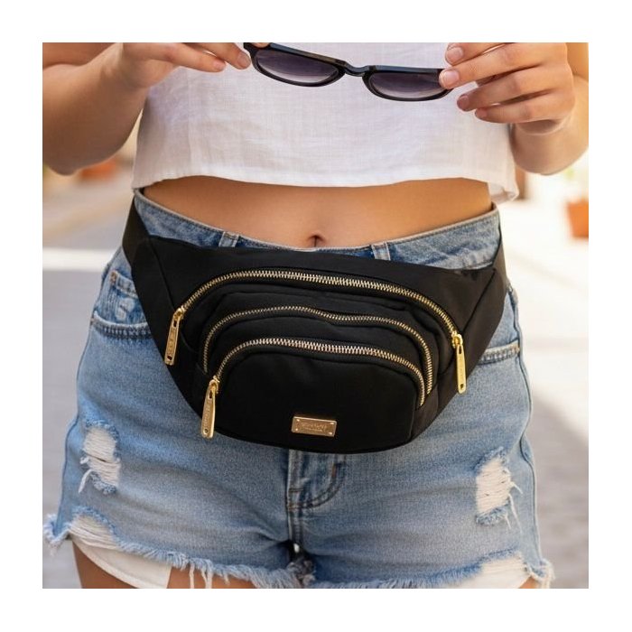 Cangurera crossbody para dama con múltiples compartimentos
