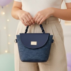 cross mezclilla estilo natural elegante con asa trenzada