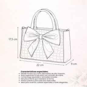 Cross cuadri estructurada con detalle de moño al frente