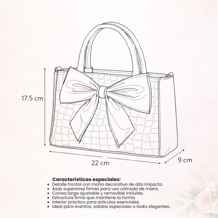 Cross Paris estructurada con detalle de moño al frente