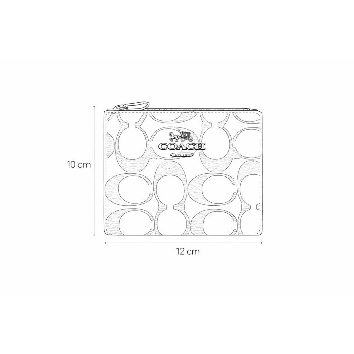 Cartera coffee tipo tarjetero para dama con cierre compacto