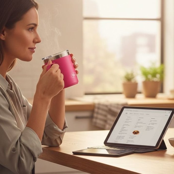Taza térmica con asa | Ideal para café y bebidas calientes