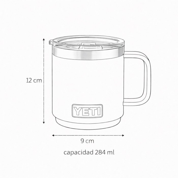 Taza térmica con asa | Ideal para café y bebidas calientes