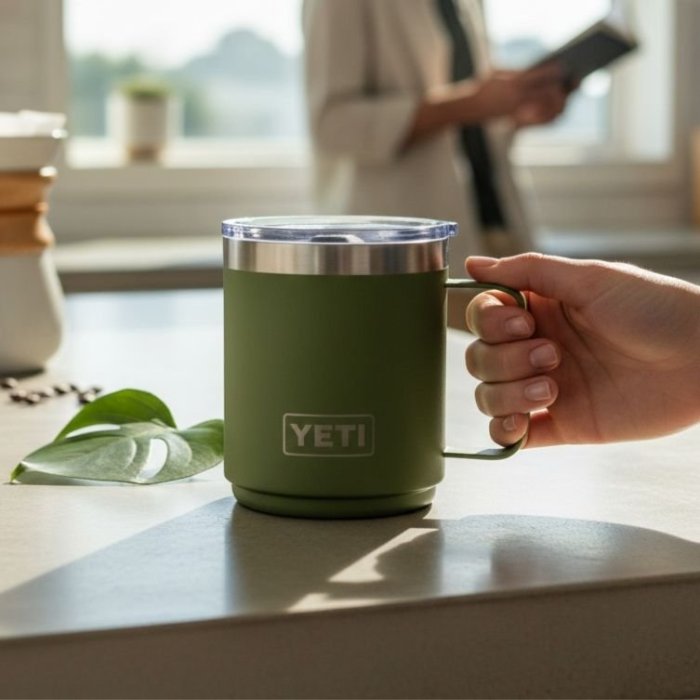 Taza térmica con asa | Ideal para café y bebidas calientes