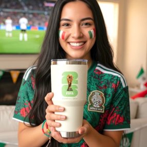 Vaso crema térmico Mundial 2026 FIFA acero inoxidable
