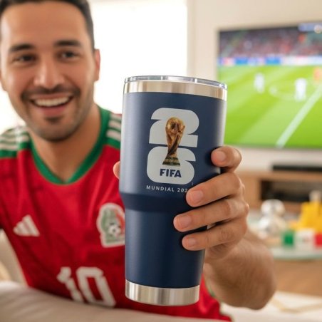 Vaso marino térmico Mundial 2026 FIFA acero inoxidable
