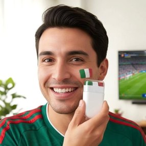 Pinta caritas tricolor fútbol Mundial 2026