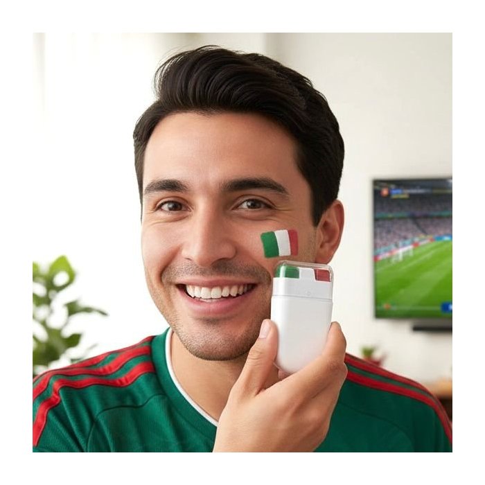 Pinta caritas tricolor fútbol Mundial 2026