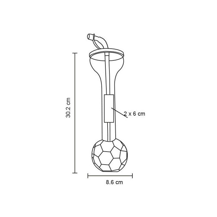 Vaso largo balón de fútbol para cerveza