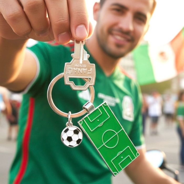 Llavero cancha de fútbol Mundial 2026