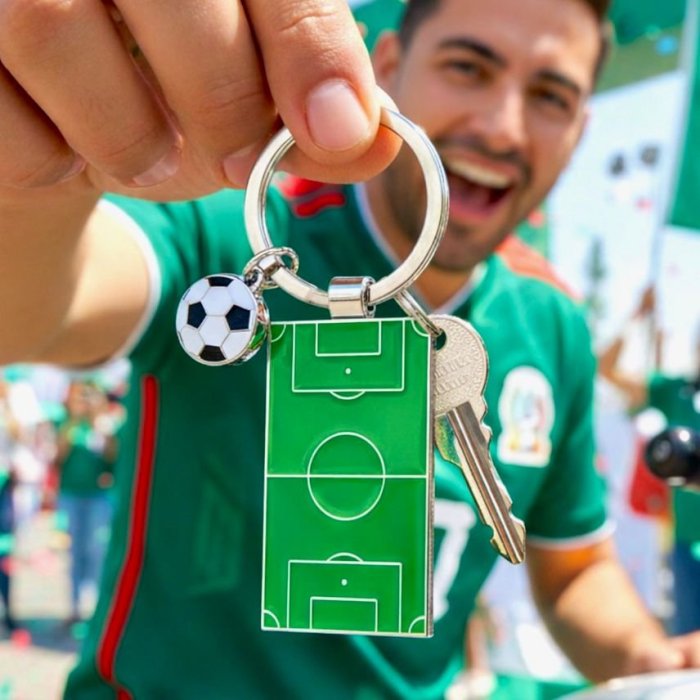 Llavero cancha de fútbol Mundial 2026