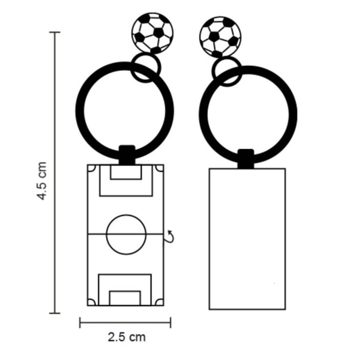 Llavero cancha de fútbol Mundial 2026