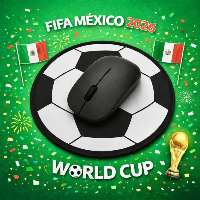 tapete para mouse balón de fútbol Mundial 2026