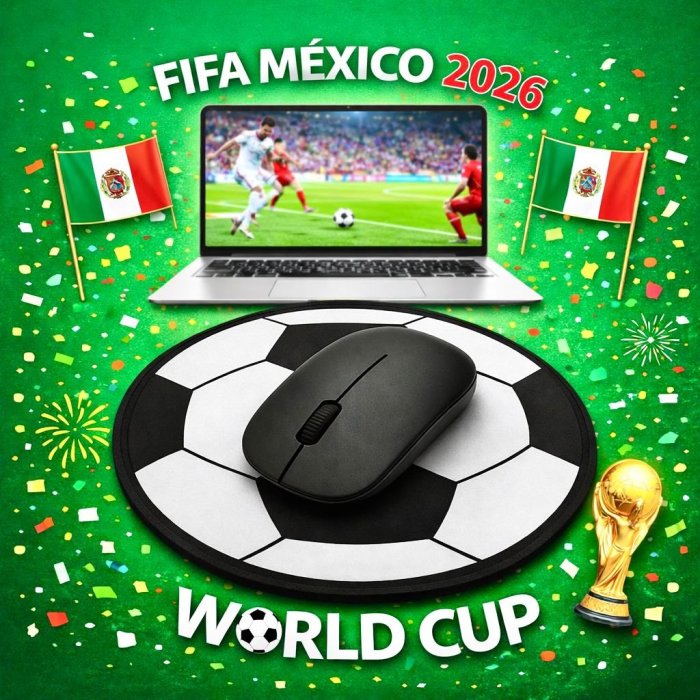 tapete para mouse balón de fútbol Mundial 2026