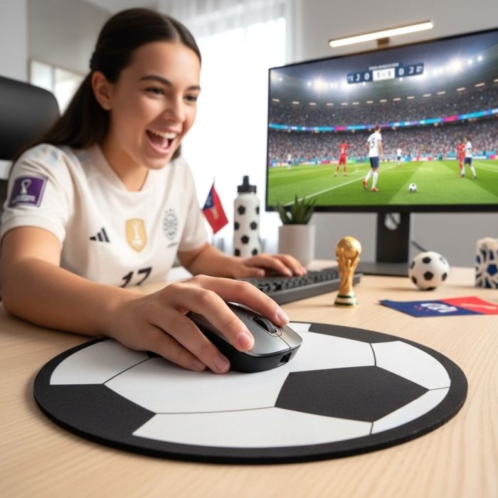 tapete para mouse balón de fútbol Mundial 2026