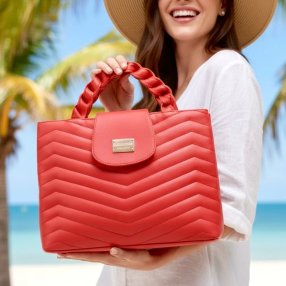 Bolsa fashion rojo elegante para dama