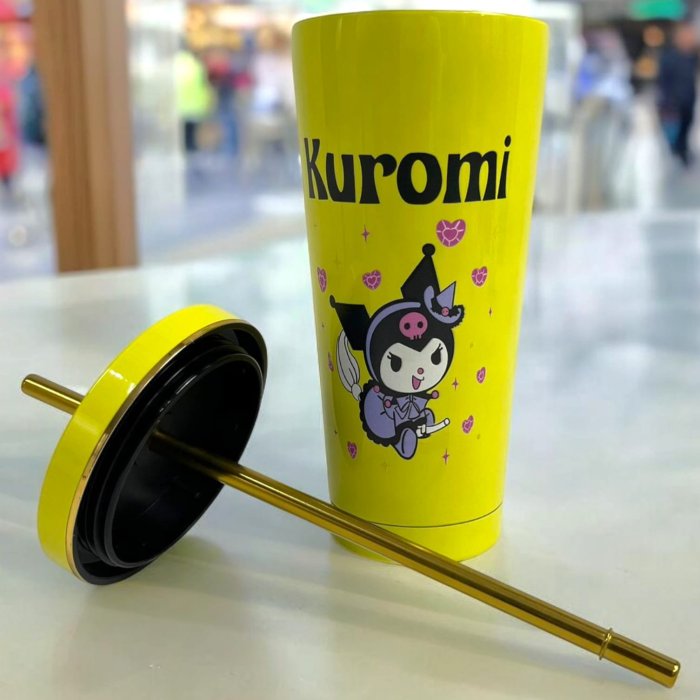 Vaso Térmico Kuromi Amarillo (750 ml)