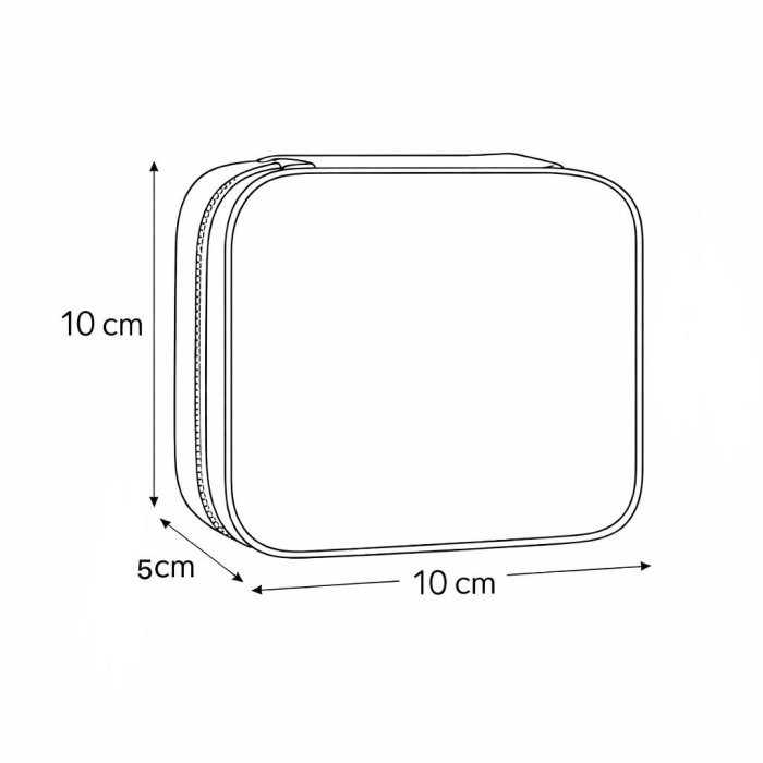 Joyero rosa compacto – organizador elegante para accesorios