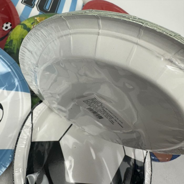 Platos desechables fútbol paquete 50 piezas