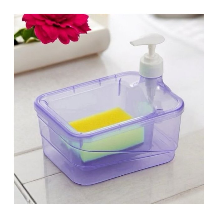 Dispensador de jabón con esponja integrado