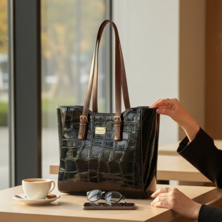 Bolso Nahia Charol Negro