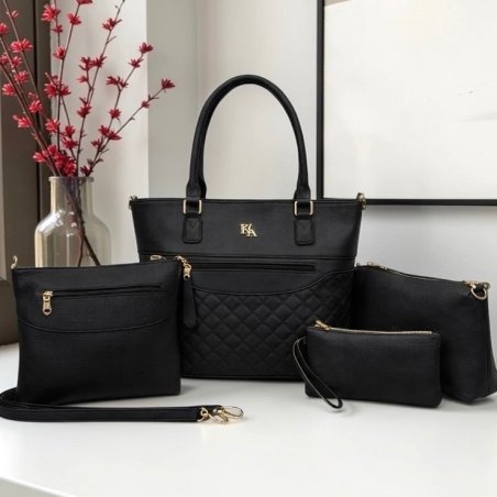 Set de bolsas black 4 piezas elegante mujer