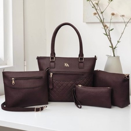 Set de bolsas rojo 4 piezas elegante mujer