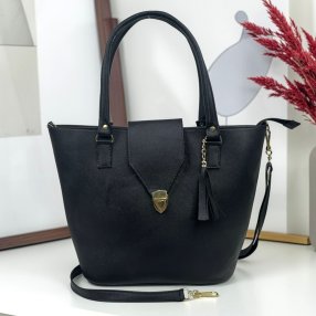 Bolsa negro tote elegante – uso diario y oficina