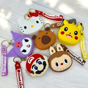 Paquete de 10 Llaveros Monedero de Silicón – Personajes surtidos