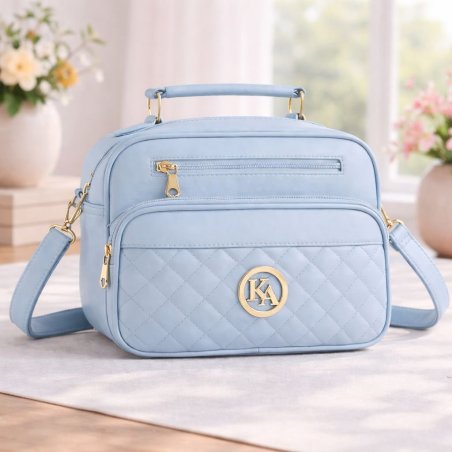 Maletita Capitonada mujer elegante azul