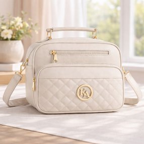 Maletita Capitonada mujer elegante blanco