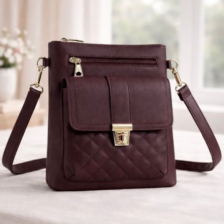 Bolsa crossbody mujer elegante capitonada rojo